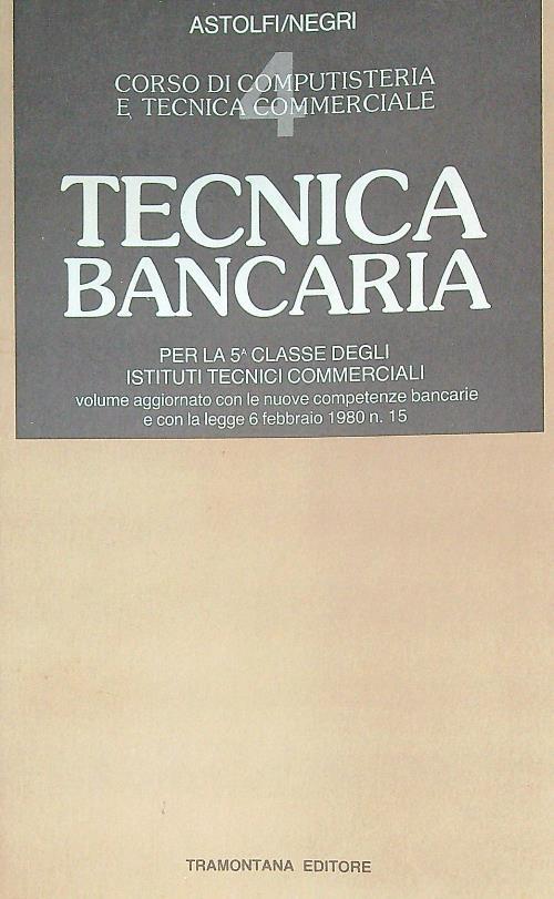 Tecnica bancaria - Astolfi - copertina
