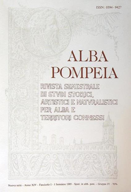 Alba Pompeia Fasc I - I sem 1993 - copertina