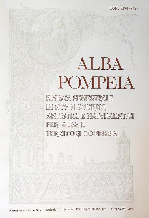 Alba Pompeia Fasc I - I sem 1993