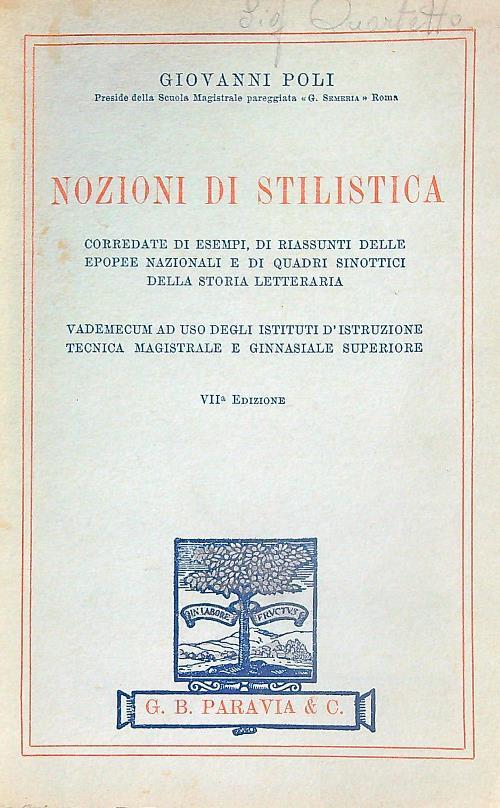 Nozioni di stilistica