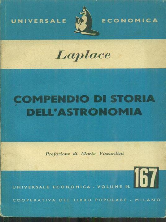 Compendio di storia dell'astronomia - p.s. Laplace - copertina