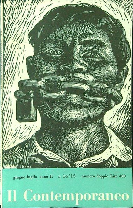 Il  contemporaneo 14-15 Anno II / Giugno - Luglio 1959 - copertina