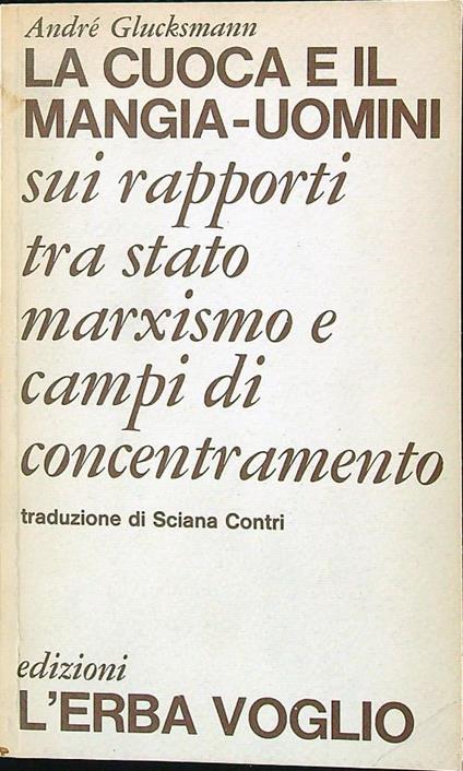 La cuoca e il mangia-uomini - Andrè Glucksmann - copertina