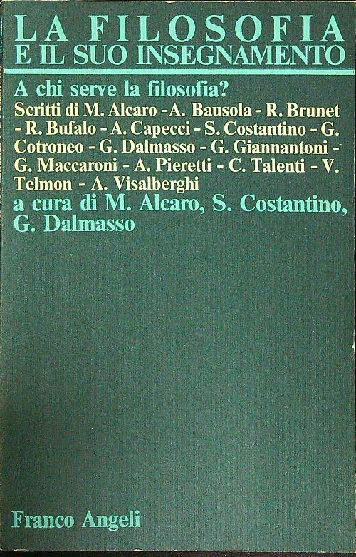 La filosofia e il suo insegnamento