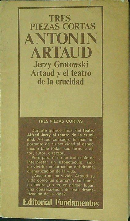 Tres Piezas Cortas port Antonin Artaud - copertina