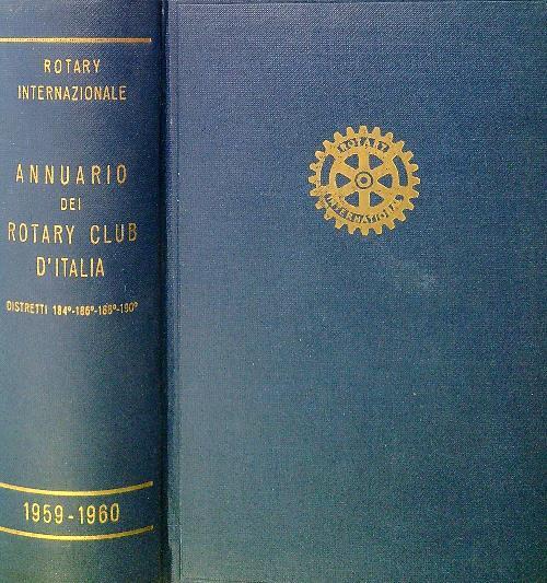 Annuario dei Rotary Club d'Italia 1959-1960, Distretti 184-186-188-190