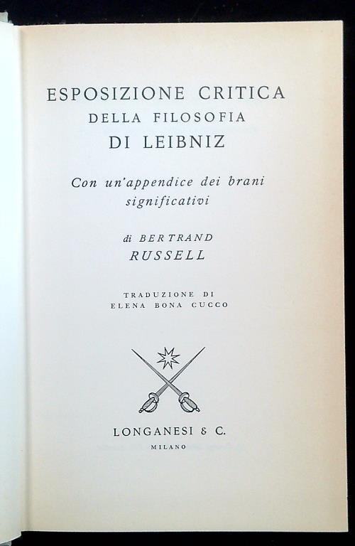 Esposizione critica della filosofia di Leibniz