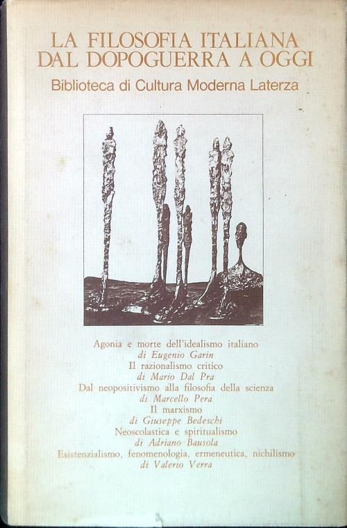 La filosofia italiana dal dopogierra a oggi