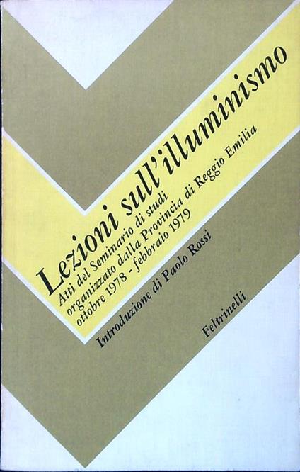 Lezioni sull'illuminismo - copertina