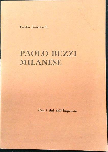 Paolo Buzzi Milanese - Emilio Guicciardi - copertina