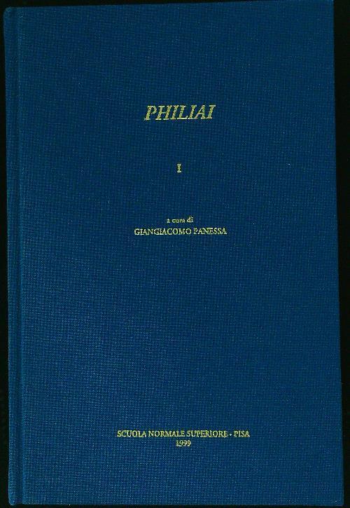Philiai - Giangiacomo Panessa - copertina