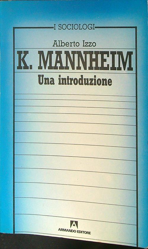K. Mannheim - Alberto Izzo - copertina