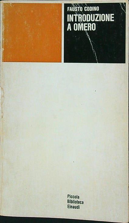 Introduzione a Omero - Fausto Codino - copertina