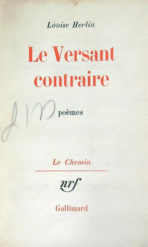 Le versant contraire - Louise Herlin - copertina