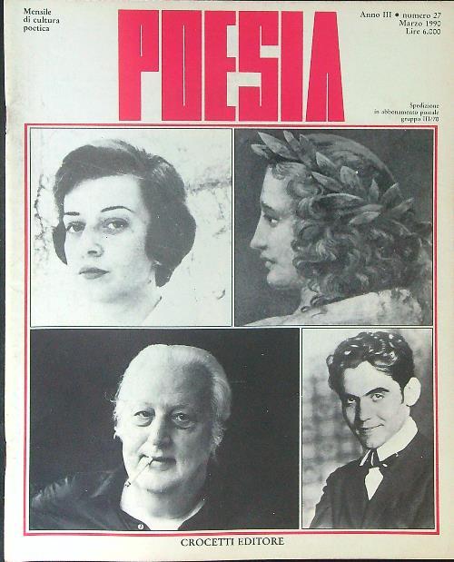 Poesia 27 / Marzo 1990 - copertina
