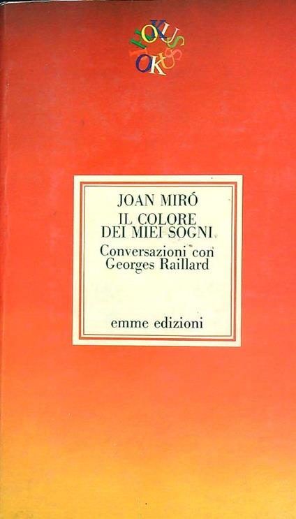 Il colore dei miei sogni - Joan Miro - copertina