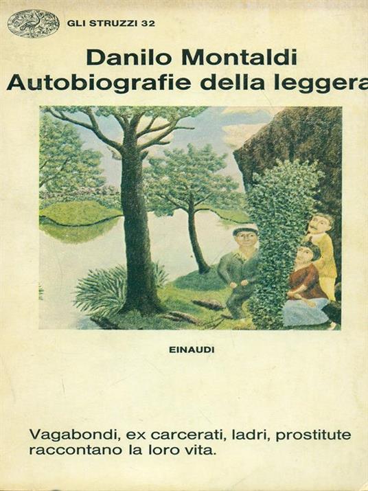 Autobiografie della leggera - Danilo Montaldi - copertina