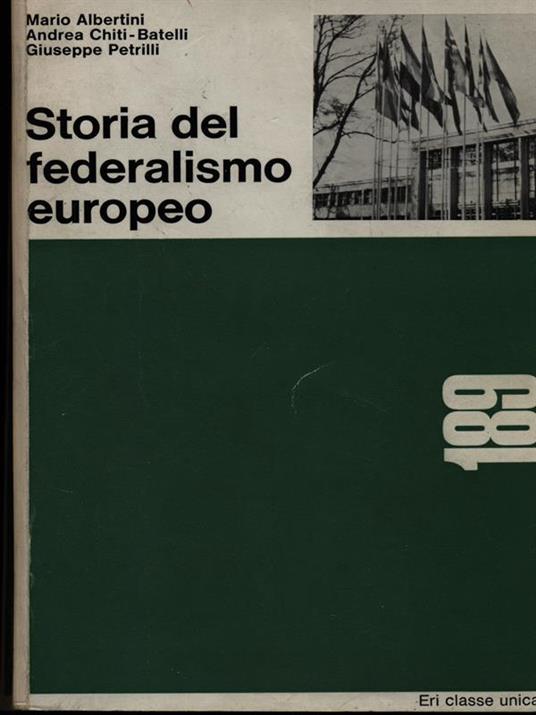 Storia del federalismo europeo - copertina