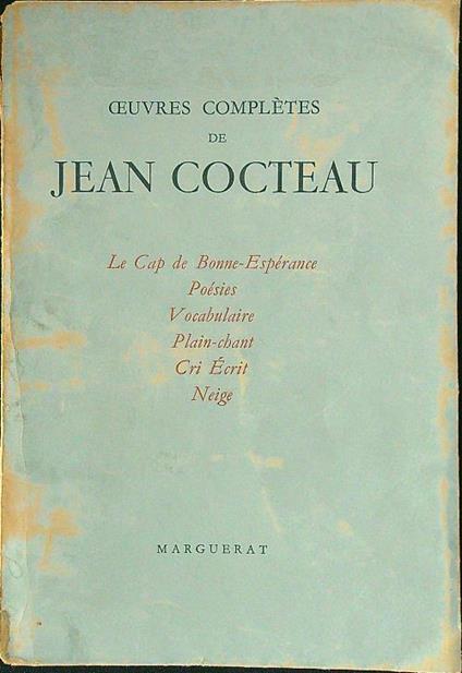Oeuvres completes de Jean Cocteau - a.vv. - copertina