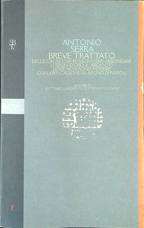 Breve trattato 1 - Antonio Serra - copertina
