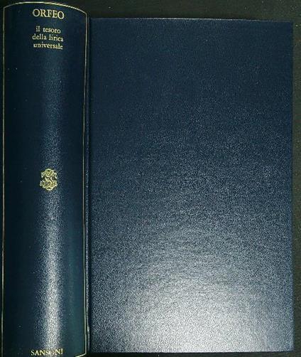 Orfeo. Il tesoro della lirica universale - Vincenzo Errante - copertina