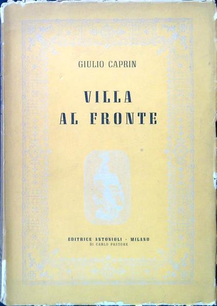 Villa al fronte - Giulio Caprin - copertina