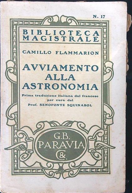 Avviamento alla astronomia - Camillo Flammarion - copertina