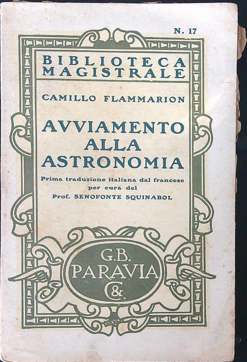 Avviamento alla astronomia - Camillo Flammarion - copertina