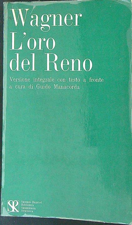 L' oro del reno - R. Wagner - copertina