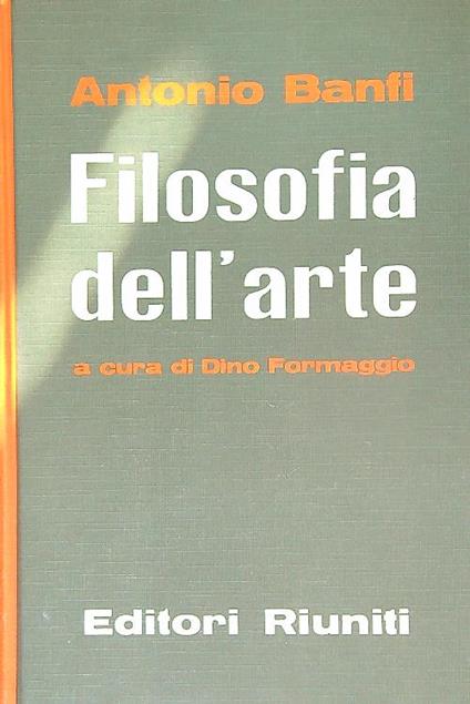 Filosofia dell'arte - Antonio Banfi - copertina