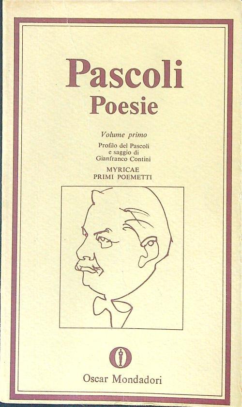 Poesie Vol 1 - Giovanni Pascoli - copertina