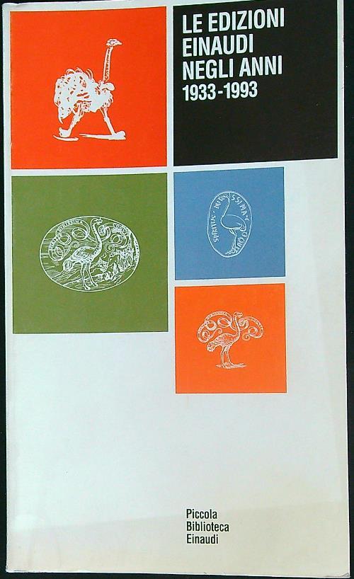 Le edizioni Einaudi negli anni 1933-1993 - copertina