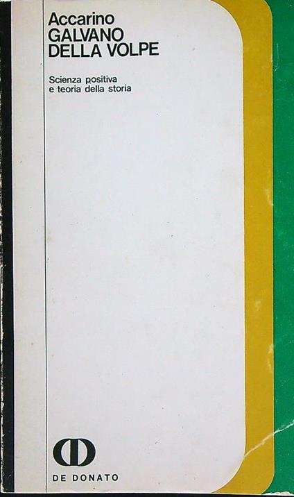 Galvano della volpe - Bruno Accarino - copertina