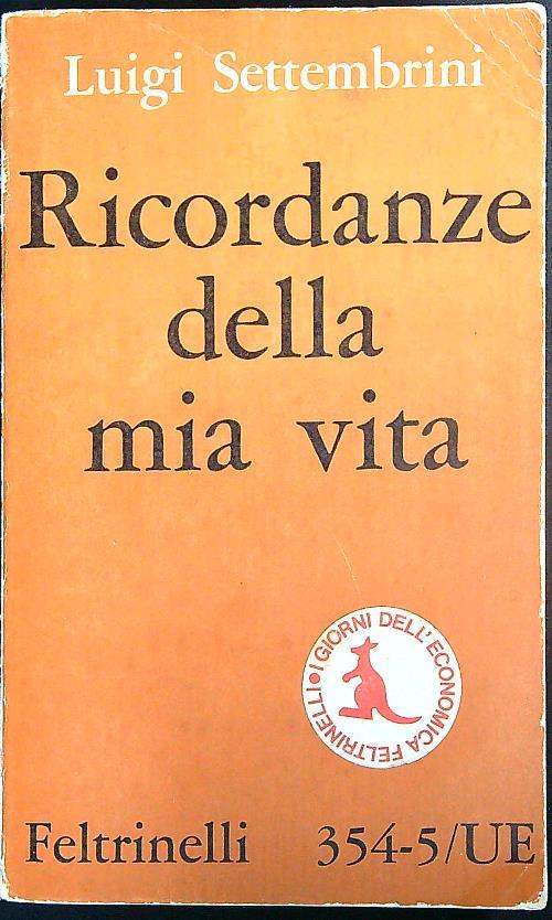 Ricordanze della mia vita - Luigi Settembrini - copertina