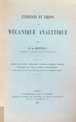 Exercises et lecons de mecanique analytique