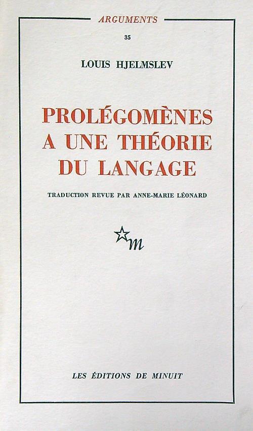 Prolégomènes à une théorie du langage - Louis Hjelmslev - copertina