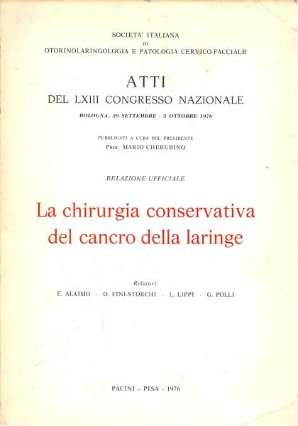 La chirurgia conservativa del cancro della laringe - copertina