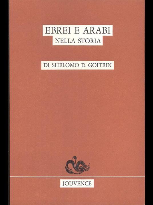 Ebrei e Arabi nella storia - Shelomo D. Goitein - copertina