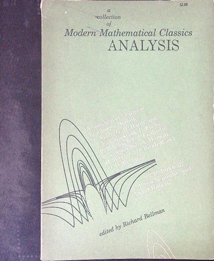 A  collection of Modern Mathematica Classics Analysis - Richard Bellman - copertina