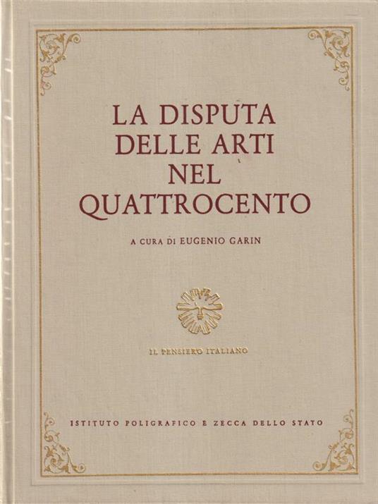 La disputa delle Arti nel Quattrocento - Eugenio Garin - copertina