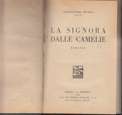 La signora delle camelie - Alessandro Dumas - copertina