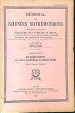 Memorial des sciences mathematiques Fascicule CXVIII