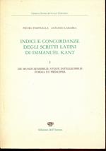 Indici e concordanze degli scritti latini di Immanuel Kant. Vol 1