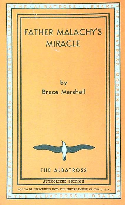 Father Malachy's Miracle - Bruce Marshall - copertina