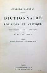 Dictionnaire politique et critique. Additif