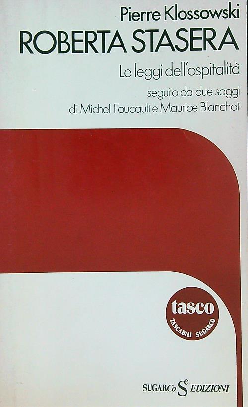 Roberta stasera - Pierre Klossowski - copertina