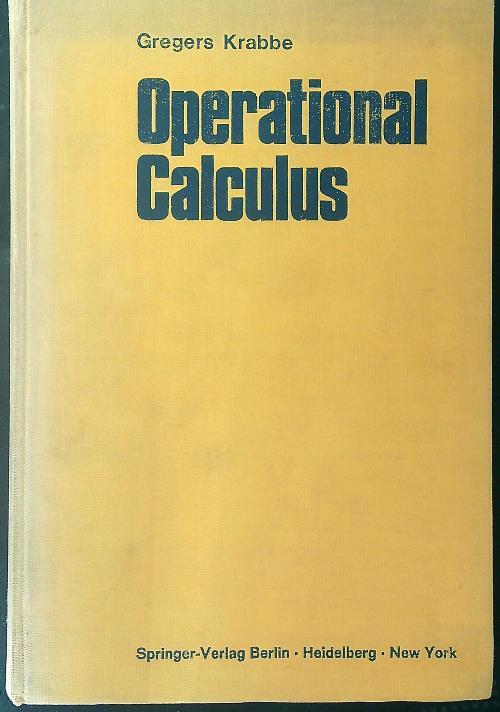Operational calculus - Gregers Krabbe - copertina