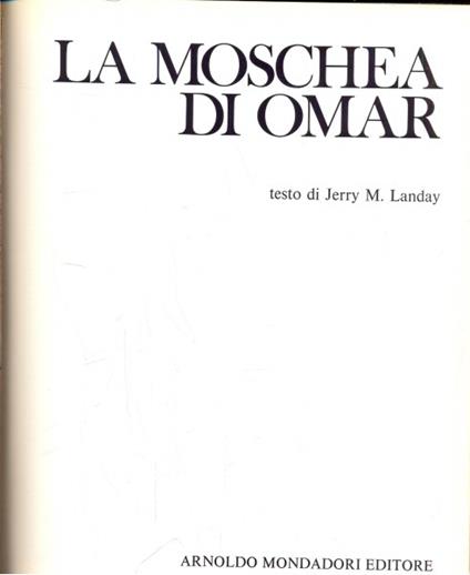 La Moschea di Omar - Jerry M. Landay - copertina