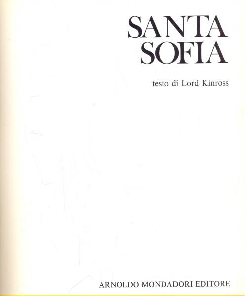 Santa Sofia - Lord Kinross - copertina