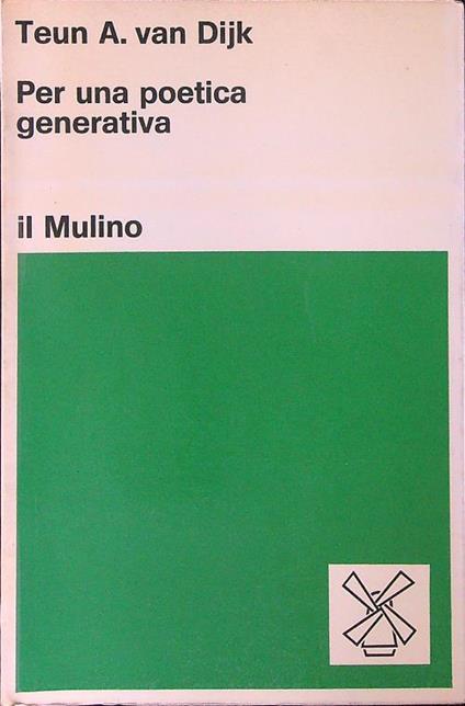 Per una poetica generativa - Teun A. Van Dijk - copertina